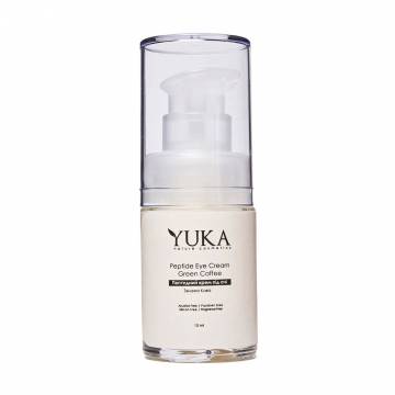 Пептидный крем для кожи вокруг глаз Yuka Peptide Eye Cream Зеленый кофе, 15 мл Пептидный крем для кожи вокруг глаз Yuka Peptide Eye Cream Зеленый кофе, 15 мл