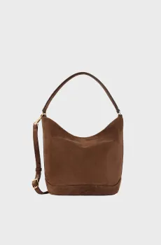 Женская коричневая замшевая сумка TANGOSO Коричневый ONESIZE Sandro SFASA01774_Brown