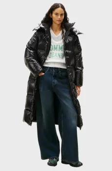 Женский черный пуховик ALASKA Черный XXS Tommy Jeans DW0DW21615