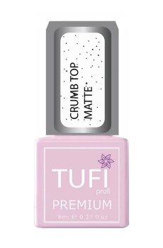 Уценка! Топ для гель-лака Tufi Profi Premium Crumb Top Matte матовый, 8 мл