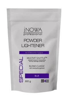 Уценка! Осветляющая пудра для волос jNOWA Professional Blond Classic Powder Lightener с антижелтым эффектом, синяя, 800 г