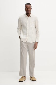 Брюки с примесью льна