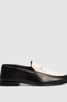 Черные комбинированные лоферы Label с логотипом