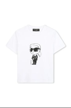 Детская хлопковая футболка Karl Lagerfeld