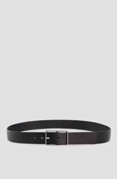 Мужской черный кожаный ремень Черный 85 HUGO 50452169;001