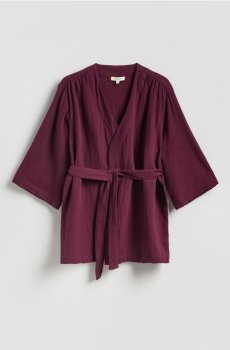 Reserved - Муслінове кімоно - червоне дерево - 511IY-93X