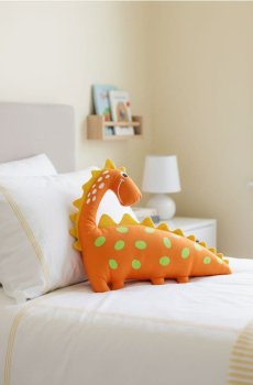 Подушка динозавр - помаранчевий