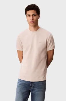Мужская бежевая футболка WAFFLE Бежевый XXL Calvin Klein Jeans LV04RF206G