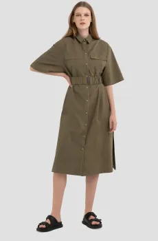 Женское оливковое платье Оливковый S Replay W9009 .000.84605G