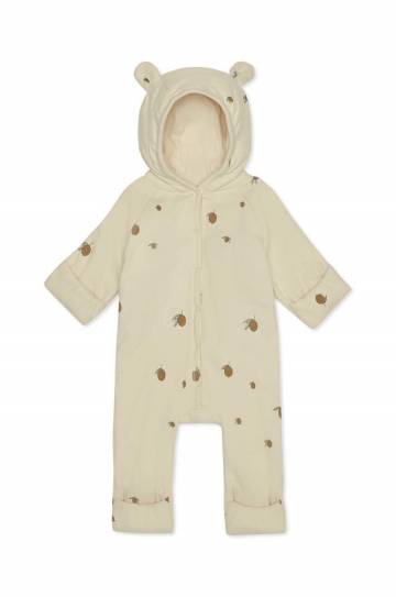 Хлопковый ромпер для младенцев Konges Sløjd NEWBORN ONESIE WITH HOOD Хлопковый ромпер для младенцев Konges Sløjd NEWBORN ONESIE WITH HOOD