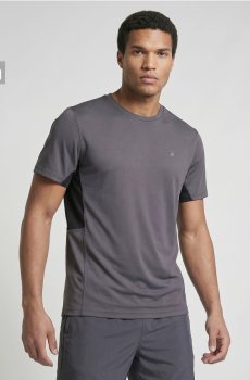 Спортивна футболка slim fit з контрастними вставками SNSY PERFORMANCE - темно-сірий