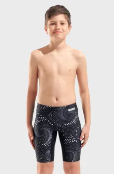 Детские черные гидрошорты с узором FIREFLOW Черный 8 Arena 010408-500