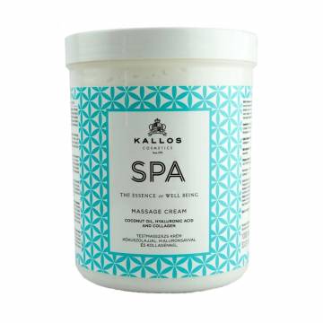 Крем для массажа Kallos Cosmetics SPA Massage Cream с кокосовым маслом, гиалуроновой кислотой и коллагеном, 1 л Крем для массажа Kallos Cosmetics SPA Massage Cream с кокосовым маслом, гиалуроновой кислотой и коллагеном, 1 л