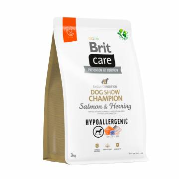 Сухой корм для выставочных собак Brit Care Show Champion гипоаллергенный, с лососем и селедкой, 3 кг Сухой корм для выставочных собак Brit Care Show Champion гипоаллергенный, с лососем и селедкой, 3 кг