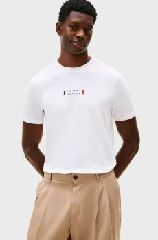 Мужская белая футболка BRAND LOVE SMALL Белый M Tommy Hilfiger MW0MW41453