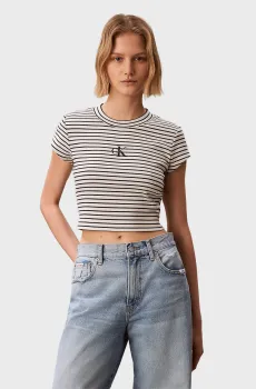 Женская футболка в полоску MONOLOGO BABY RIB Разноцветный XS Calvin Klein Jeans LV047F833G