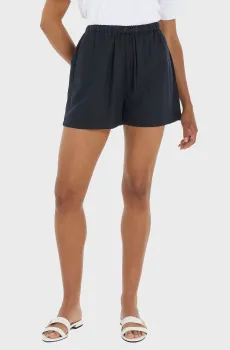 Женские темно-синие льняные шорты PULL ON CASUAL LINEN Синий 36 Tommy Hilfiger WW0WW41376