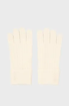 Женские белые шерстяные перчатки WOOL CABLE GLOVES Белый ONESIZE Gant 4930022