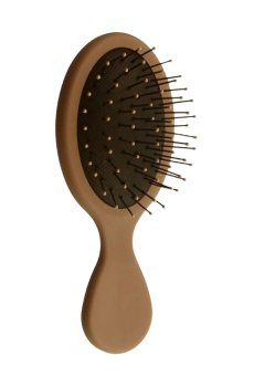 Массажная щетка для волос Cosmo Shop мини, матовая, 14*6 см, карамель, 1 шт (CS305K)