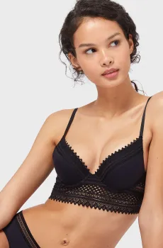 Женский черный бюстгальтер пуш-ап CAFEINE Черный 85C Etam 6510581