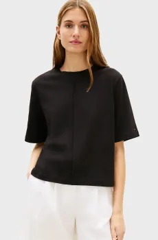 Женская черная футболка JERSEY Черный S Tommy Hilfiger WW0WW50826