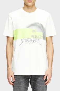 Мужская белая футболка O-JUST-NR.23 MAGLIETTA Белый L Diesel A21321 RKNBE