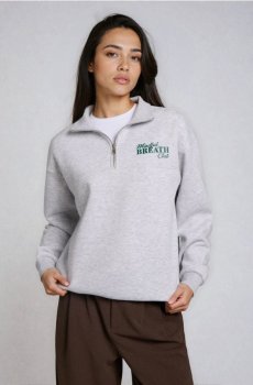 Світшот із принтом - сірий