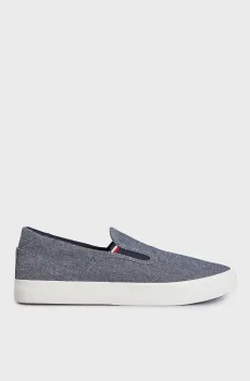 Мужские синие слипоны TH HI VULC CORE LOW SLIP ON Синий 44 Tommy Hilfiger FM0FM04734