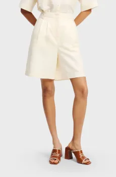 Женские белые льняные шорты Белый 38 Karl Lagerfeld A2W10015