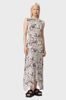 Женское белое платье с узором NOOR Белый 14 AllSaints W016DE