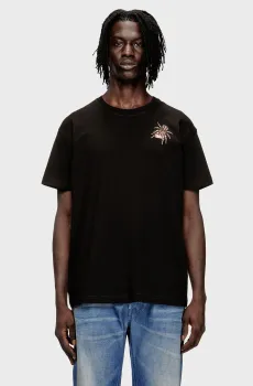 Мужская черная футболка T-NORM-SPIDER Черный XL Diesel A19662 0QIAM