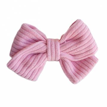 Бантики Baby Hipster Микровельвет рожевий 2 штуки (2110000049263)