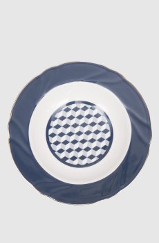 Белая фарфоровая тарелка для супа Versailles