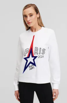 Женский белый свитшот Белый XL Karl Lagerfeld 245W1830