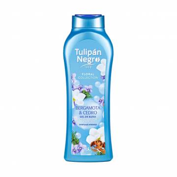 Парфюмированный гель для душа Tulipan Negro Floral Collection Bath And Shower Gel Бергамот и кедр, 650 мл Парфюмированный гель для душа Tulipan Negro Floral Collection Bath And Shower Gel Бергамот и кедр, 650 мл