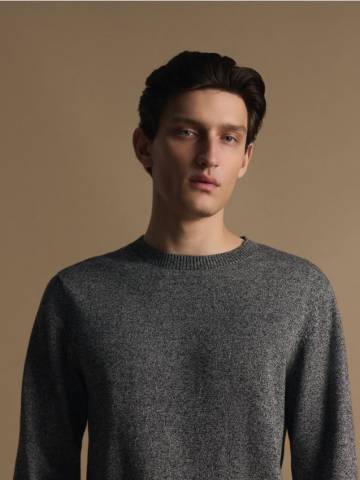 Reserved - Бавовняний джемпер - темно-сірий - 391GQ-90M