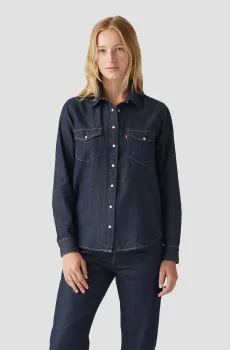 Женская темно-синяя джинсовая рубашка Синий XS Levi’s® 16786;0101