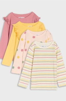 Бавовняна футболка 4 pack - кремовий