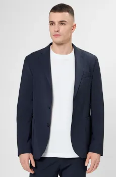 Мужской темно-синий шерстяной блейзер Синий 48 BOSS 50556757;404