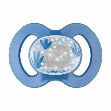 Пустышка силиконовая Baby-Nova Superhero ортодонтическая, ночная, голубая, размер 1, от 0 до 6 месяцев (3962479)