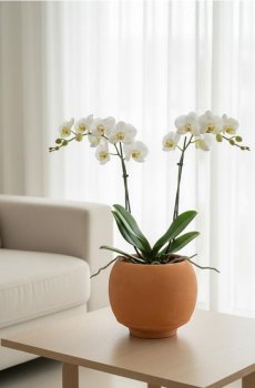 Горщик для рослин із заокругленою формою - мідний