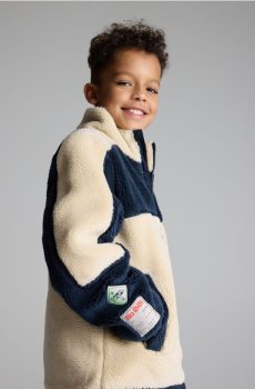 Reserved - Куртка sherpa зі стоячим коміром - темно-синій - 787HF-59X