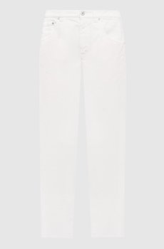 Белые джинсы с логотип патч