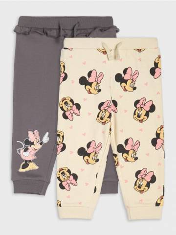 Трикотажні штани, 2 пари Minnie Mouse - кремовий Трикотажні штани, 2 пари Minnie Mouse - кремовий