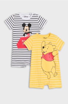 Набір із 2 бавовняних ромперів з принтом Disney - білий