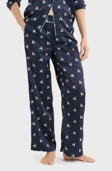 Женские темно-синие брюки с узором HAILEY Синий S Etam 6556913