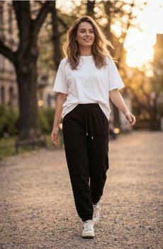 Спортивні штани джогери з тері - чорний