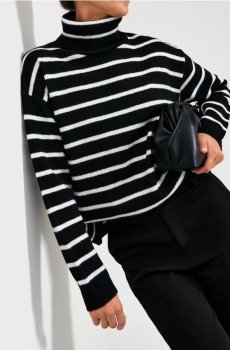 Смугастий гольф - чорний