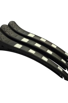 Парикмахерский зажим для волос Zauber-manicure пластиковый, черный с белым, 3 шт (06-093D-3)