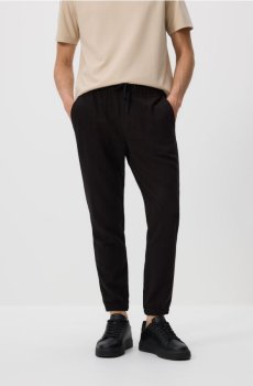 Reserved - Лляні штани джоггери - чорний - 5461L-99X